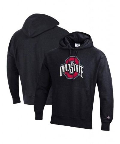 Men's Black Ohio State Buckeyes Vault Logo Reverse Weave Pullover Hoodie $51.29 Sweatshirt