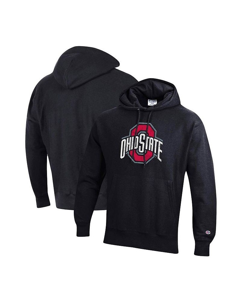 Men's Black Ohio State Buckeyes Vault Logo Reverse Weave Pullover Hoodie $51.29 Sweatshirt