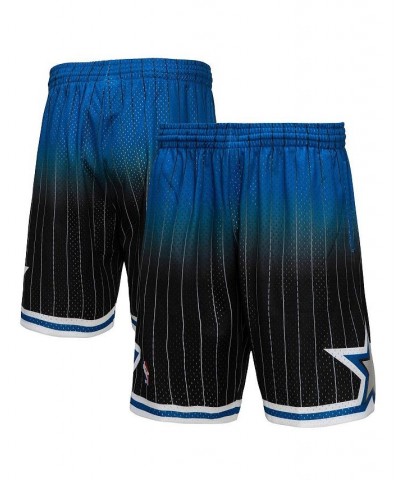 Men's Royal and Black Orlando Magic 1994/95 Hardwood Classics Fadeaway Reload 3.0 Swingman Shorts $28.70 Shorts