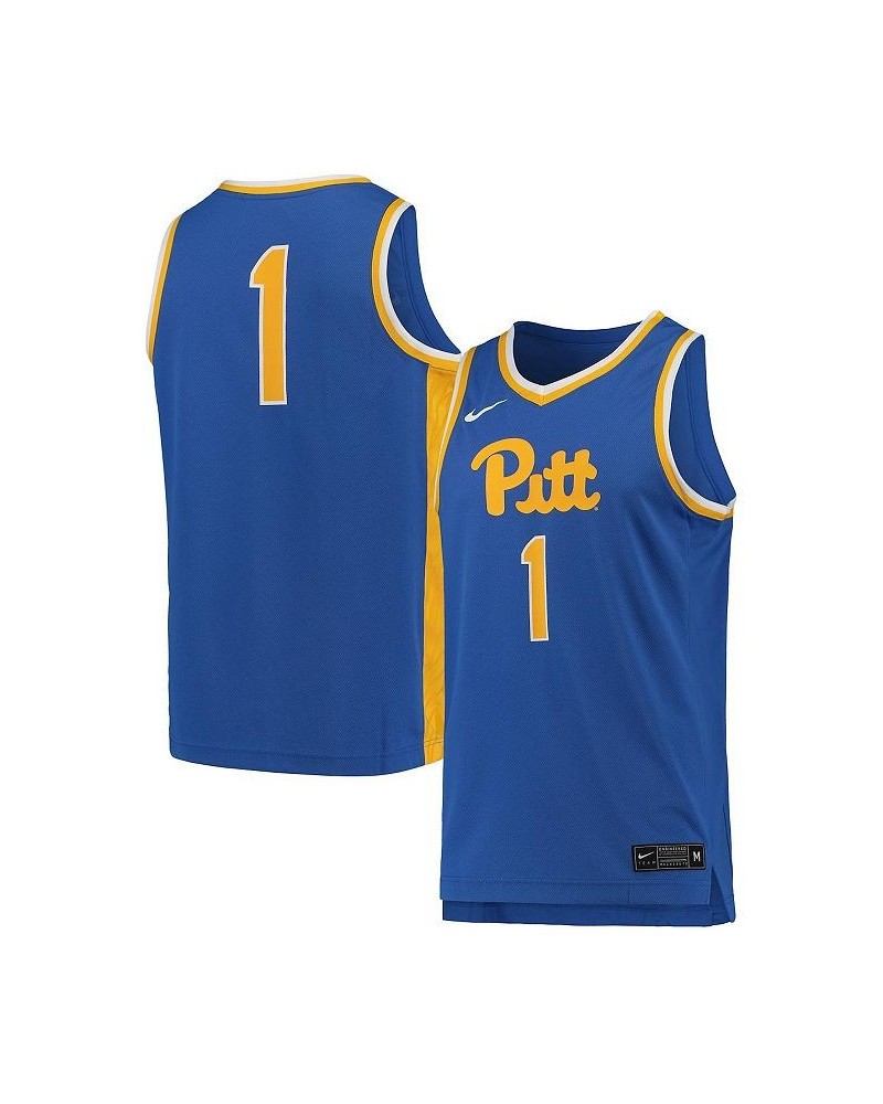 Men's 1 Royal Pitt Panthers Team Replica Basketball Jersey $42.30 Jersey