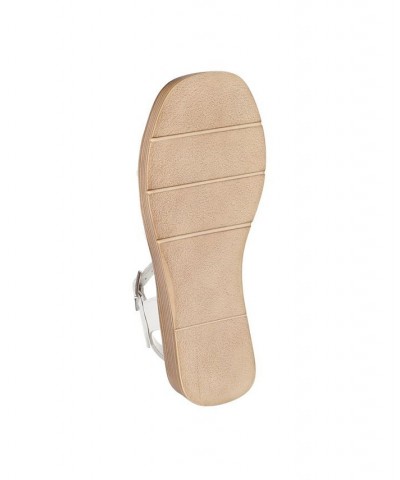 Women's Car-Italy Wedge Sandals White $40.00 Shoes