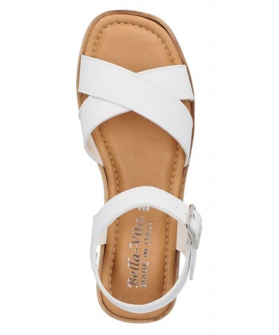 Women's Car-Italy Wedge Sandals White $40.00 Shoes