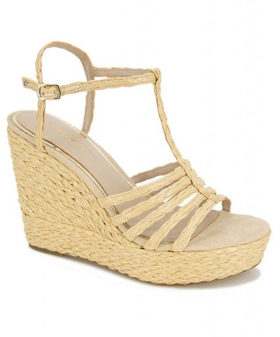 Women's Celia Platform Wedge Sandals White $58.05 Shoes