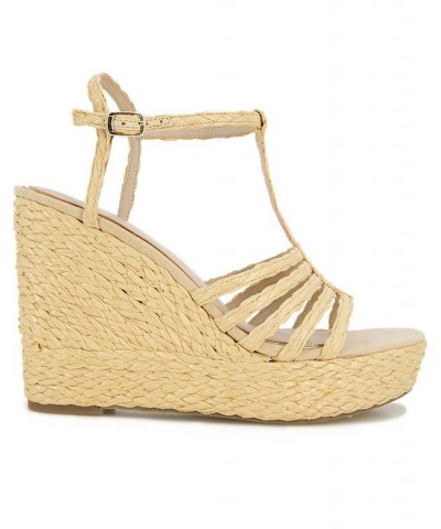 Women's Celia Platform Wedge Sandals White $58.05 Shoes