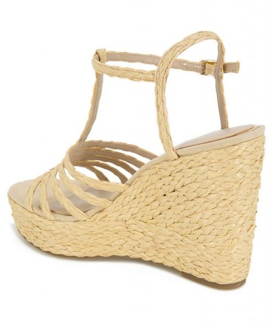 Women's Celia Platform Wedge Sandals White $58.05 Shoes