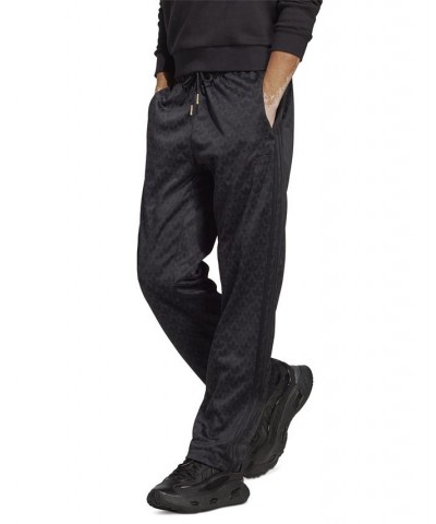 Men's Graphics Allover Monogram Print Jogger Pants Black $43.20 Pants