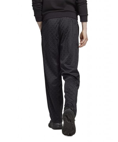 Men's Graphics Allover Monogram Print Jogger Pants Black $43.20 Pants