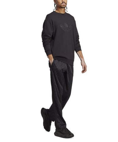 Men's Graphics Allover Monogram Print Jogger Pants Black $43.20 Pants