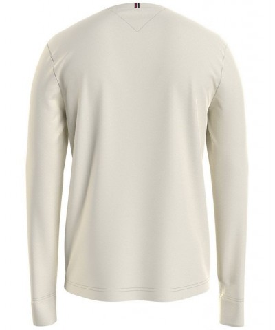 Men's Tommy Crew Neck Long Sleeve Tee White $21.08 T-Shirts