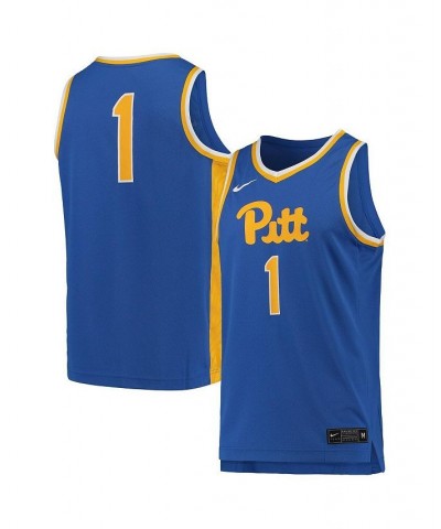 Men's 1 Royal Pitt Panthers Team Replica Basketball Jersey $42.30 Jersey