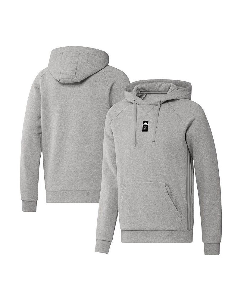 Men's Heathered Gray Charlotte FC Travel Raglan Pullover Hoodie $41.40 Sweatshirt