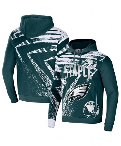 Men's NFL X Staple Green Philadelphia Eagles Team Slogan All Over Print Pullover Hoodie $32.20 Sweatshirt