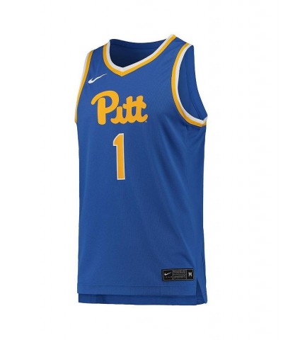 Men's 1 Royal Pitt Panthers Team Replica Basketball Jersey $42.30 Jersey