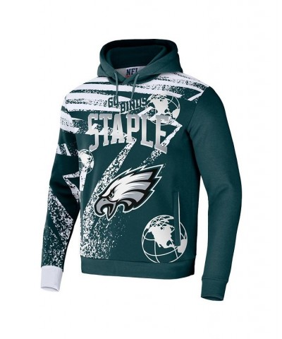 Men's NFL X Staple Green Philadelphia Eagles Team Slogan All Over Print Pullover Hoodie $32.20 Sweatshirt