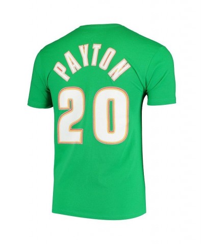 Men's Gary Payton Green Seattle SuperSonics Hardwood Classics Stitch Name and Number T-shirt $26.40 T-Shirts