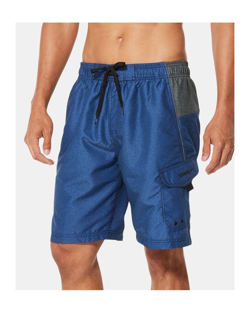 Men's Marina Sport VaporPLUS 9" Swim Trunks Blue Heather $18.96 Swimsuits