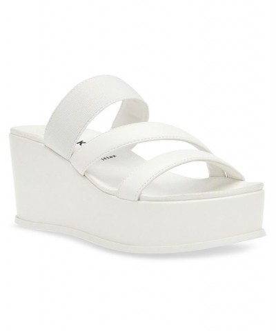 Women's Vai Slip-On Platform Sandals White $31.60 Shoes