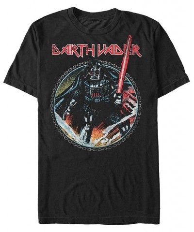 Star Wars Men's Classic Darth Vader Metal Band Short Sleeve T-Shirt Black $20.29 T-Shirts