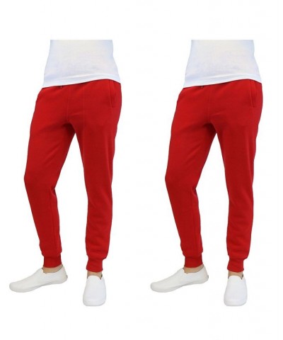 Men's 2-Packs Slim-Fit Fleece Jogger Sweatpants Red x 2 $27.60 Pants