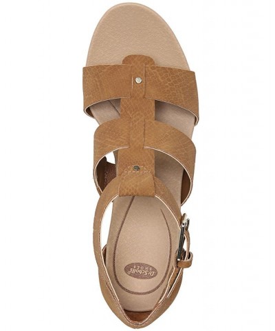 Women's Barton-Wedge Sandals Brown $31.50 Shoes