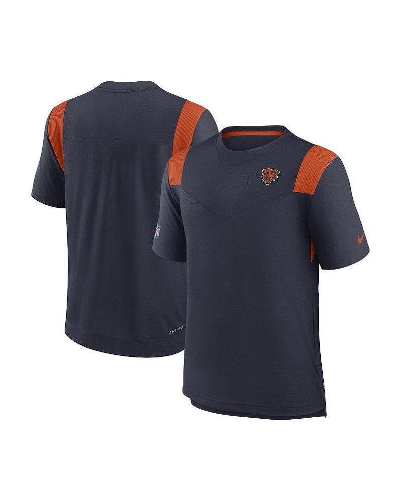 Men's Navy Chicago Bears Sideline Tonal Logo Performance Player T-shirt $29.14 T-Shirts