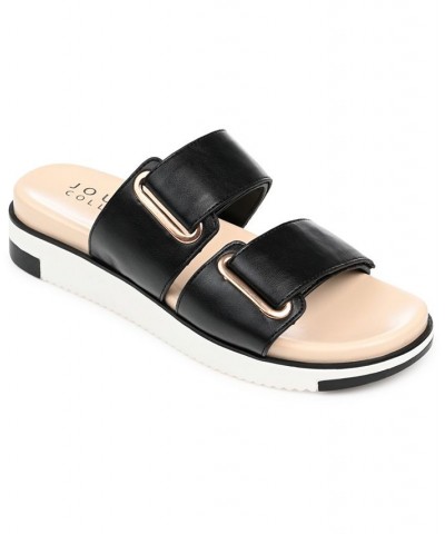 Women's Ashanti Contrast Sandals Black $53.99 Shoes