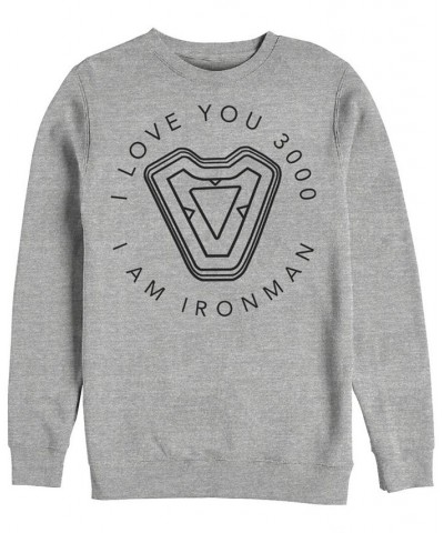 Marvel Men's Avengers Endgame Iron Man I Love You 3000, Crewneck Fleece Charcoal H $27.50 Sweatshirt