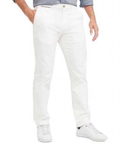 Men's Global Stripe Casual Chino Pants White $35.77 Pants