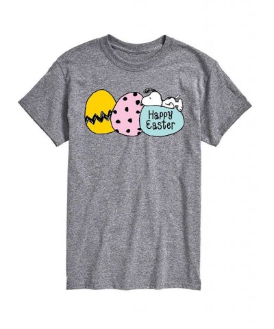 Men's Peanuts Easter Eggs T-shirt Gray $19.24 T-Shirts