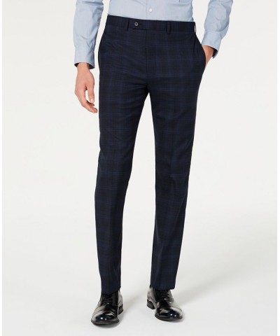 Men's Slim-Fit Wool Suit Separates Pants Blue $44.71 Suits