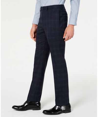 Men's Slim-Fit Wool Suit Separates Pants Blue $44.71 Suits