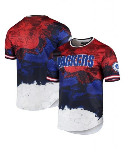 Men's Navy, Red Green Bay Packers Americana Dip-Dye T-shirt $42.11 T-Shirts