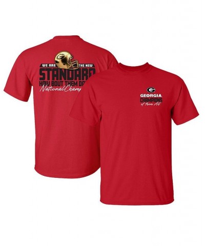 Men's Red Georgia Bulldogs College Football Playoff 2022 National Champions Gold Standard T-shirt $22.39 T-Shirts