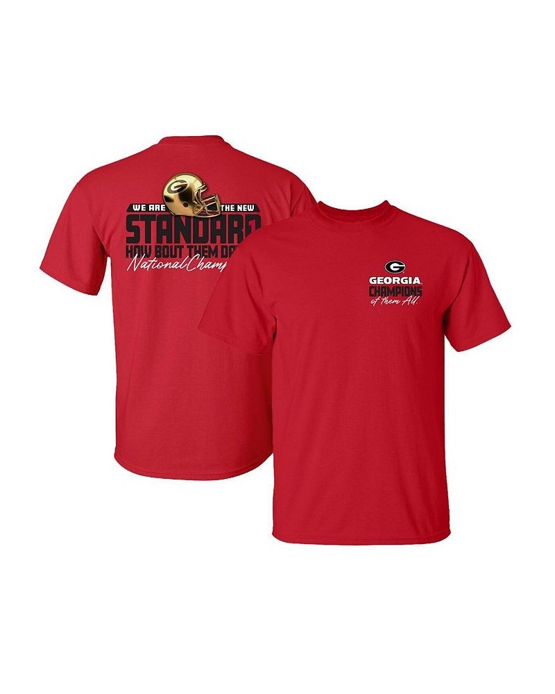 Men's Red Georgia Bulldogs College Football Playoff 2022 National Champions Gold Standard T-shirt $22.39 T-Shirts