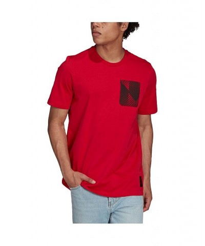 Men's Red Manchester United Street Graphic T-shirt $18.89 T-Shirts