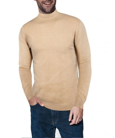 Men's Basic Mock Neck Midweight Pullover Sweater Oatmeal $35.10 Sweaters