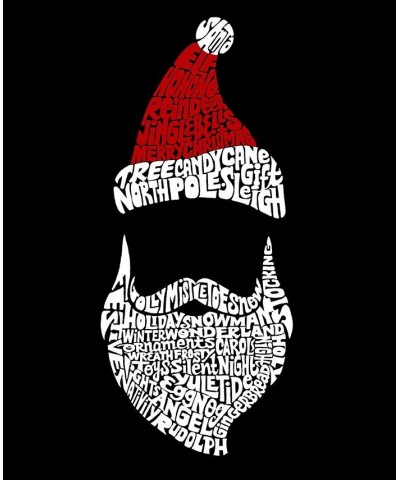 Men's Premium Blend Santa Claus Word Art T-shirt Red $24.29 T-Shirts