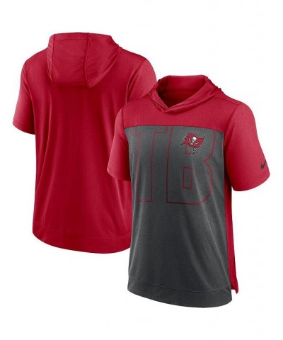 Men's Heathered Charcoal, Red Tampa Bay Buccaneers Performance Hoodie T-shirt $29.69 T-Shirts