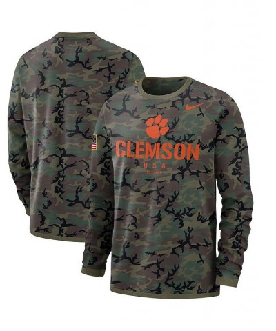 Men's Camo Clemson Tigers Military-Like Appreciation Performance Long Sleeve T-shirt $23.19 T-Shirts