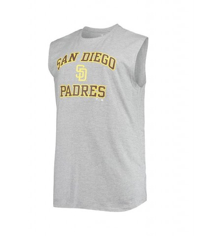 Men's Fernando Tatis Jr. Heathered Gray San Diego Padres Big and Tall Muscle Tank Top $23.75 T-Shirts