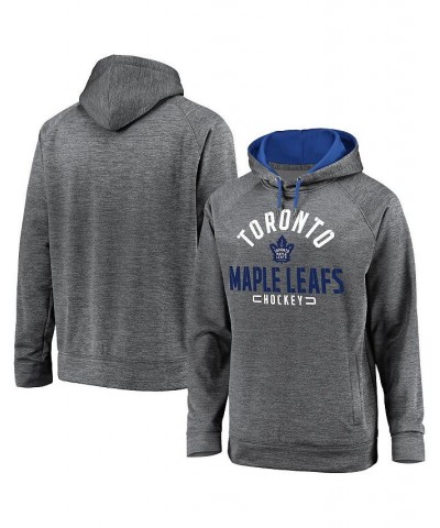 Men's Branded Gray Toronto Maple Leafs Big and Tall Battle Charged Raglan Pullover Hoodie $40.80 Sweatshirt