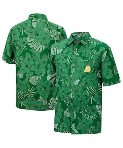 Men's Green Oregon Ducks The Dude Camp Button-Up Shirt $33.60 Shirts