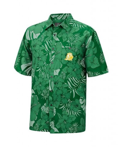 Men's Green Oregon Ducks The Dude Camp Button-Up Shirt $33.60 Shirts