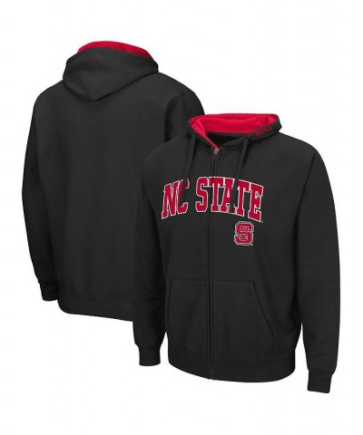 Men's Black NC State Wolfpack Arch and Logo 3.0 Full-Zip Hoodie $30.59 Sweatshirt