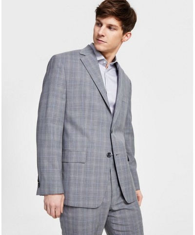 Men's Classic Fit Wool-Blend Plaid Suit Jacket Multi $80.00 Suits