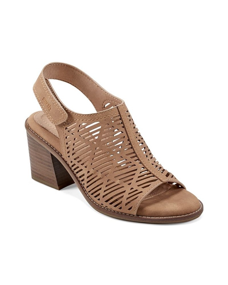 Women's Aurara Stacked Block Heel Dress Sandals PD04 $41.42 Shoes