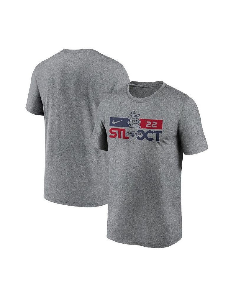 Men's Heather Charcoal St. Louis Cardinals 2022 Postseason T-shirt $20.80 T-Shirts