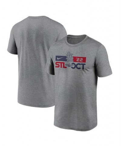 Men's Heather Charcoal St. Louis Cardinals 2022 Postseason T-shirt $20.80 T-Shirts