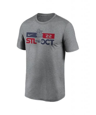 Men's Heather Charcoal St. Louis Cardinals 2022 Postseason T-shirt $20.80 T-Shirts