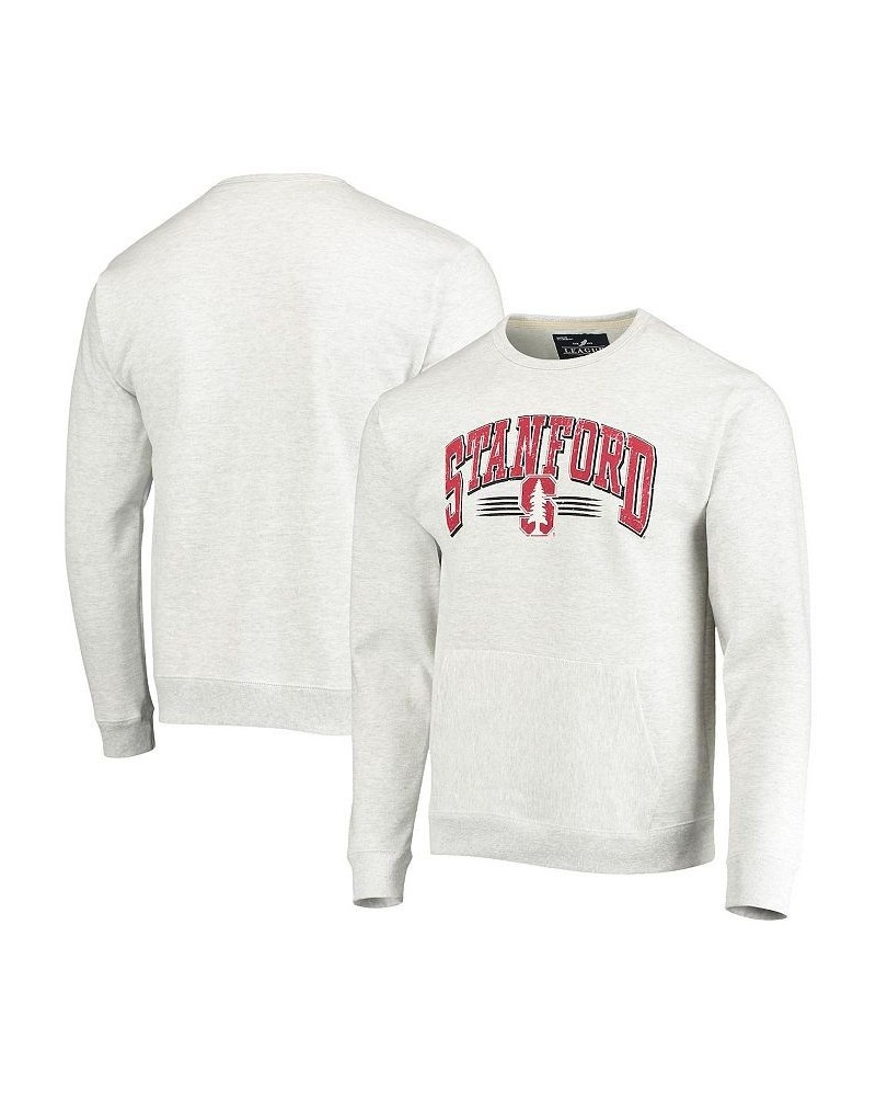 Men's Heathered Gray Stanford Cardinal Upperclassman Pocket Pullover Sweatshirt $30.75 Sweatshirt